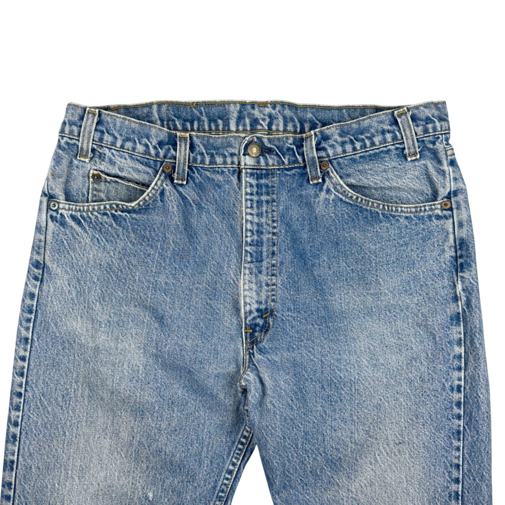 Vtg Levi's 505 Orange Tab Jeans Men 36x27.5 Straight‎ Leg Light Wash Denim USA - Picture 3 of 15